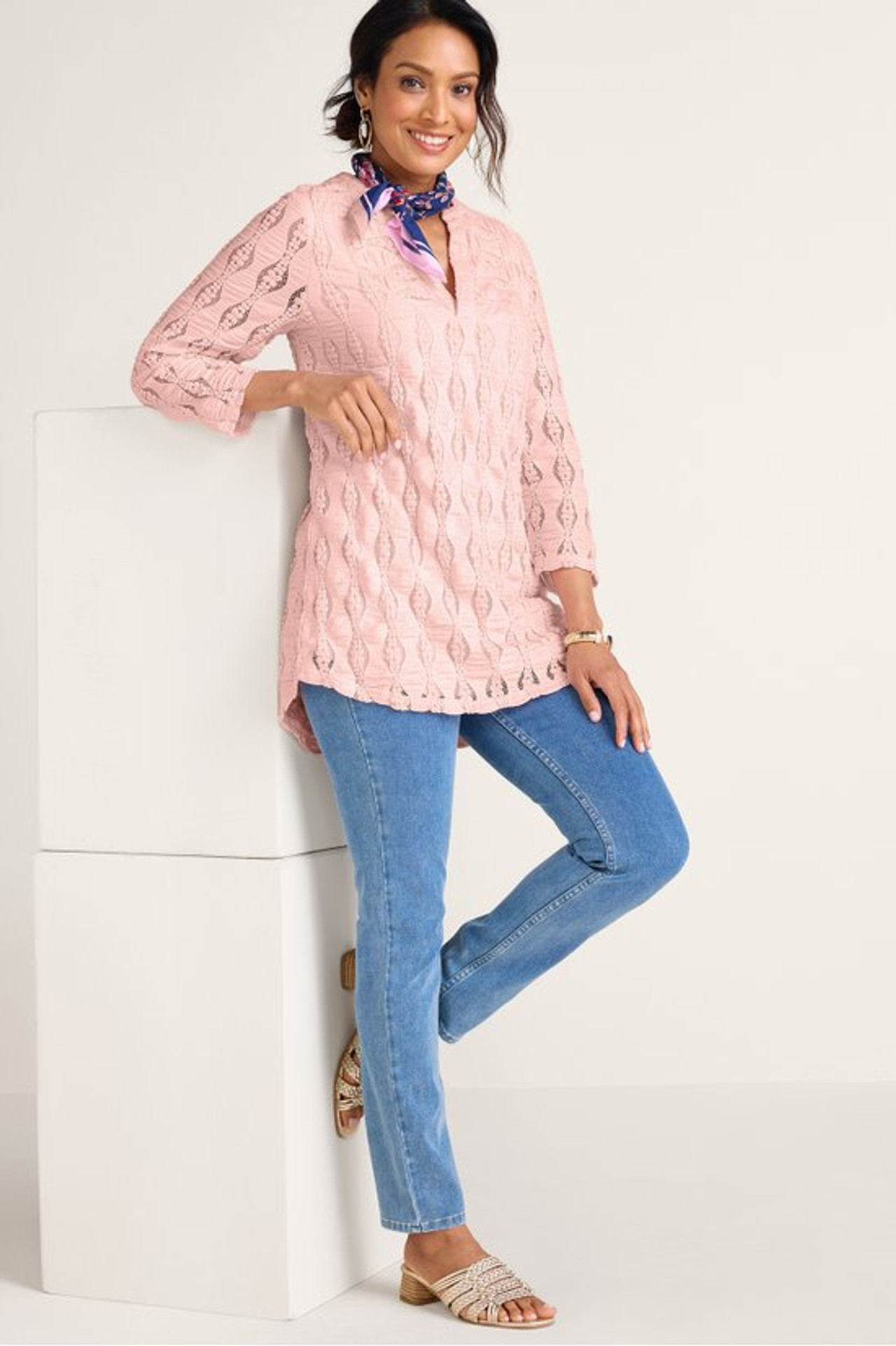 Priya Knit Lace Tunic
