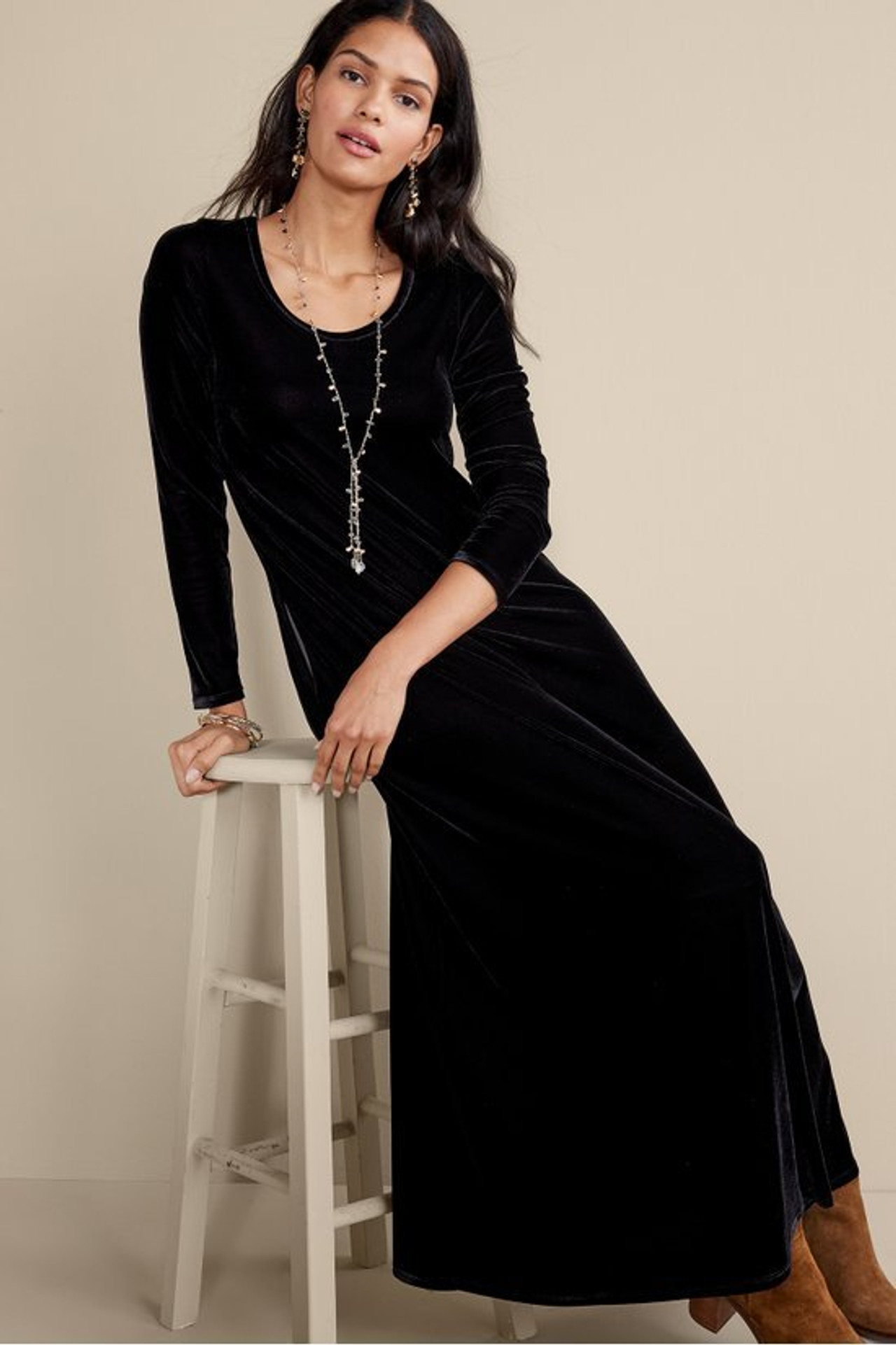 Santiago Stretch Velvet Dress1562