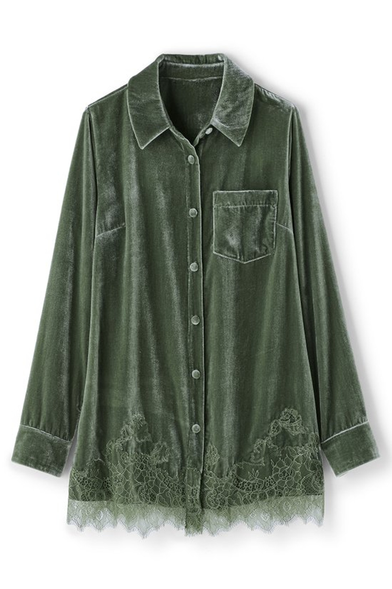 Eden Velvet and Lace Shirt