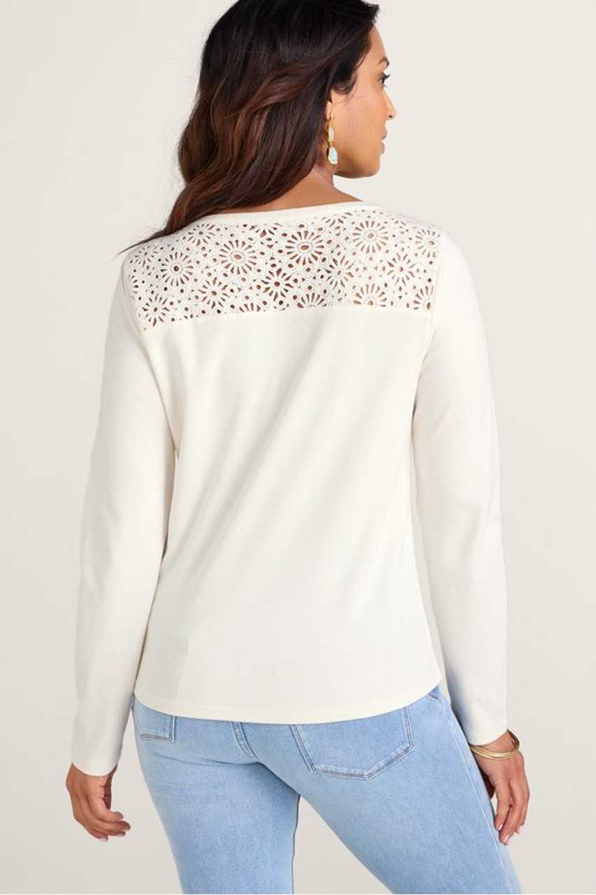 Rhae Lace Button Top