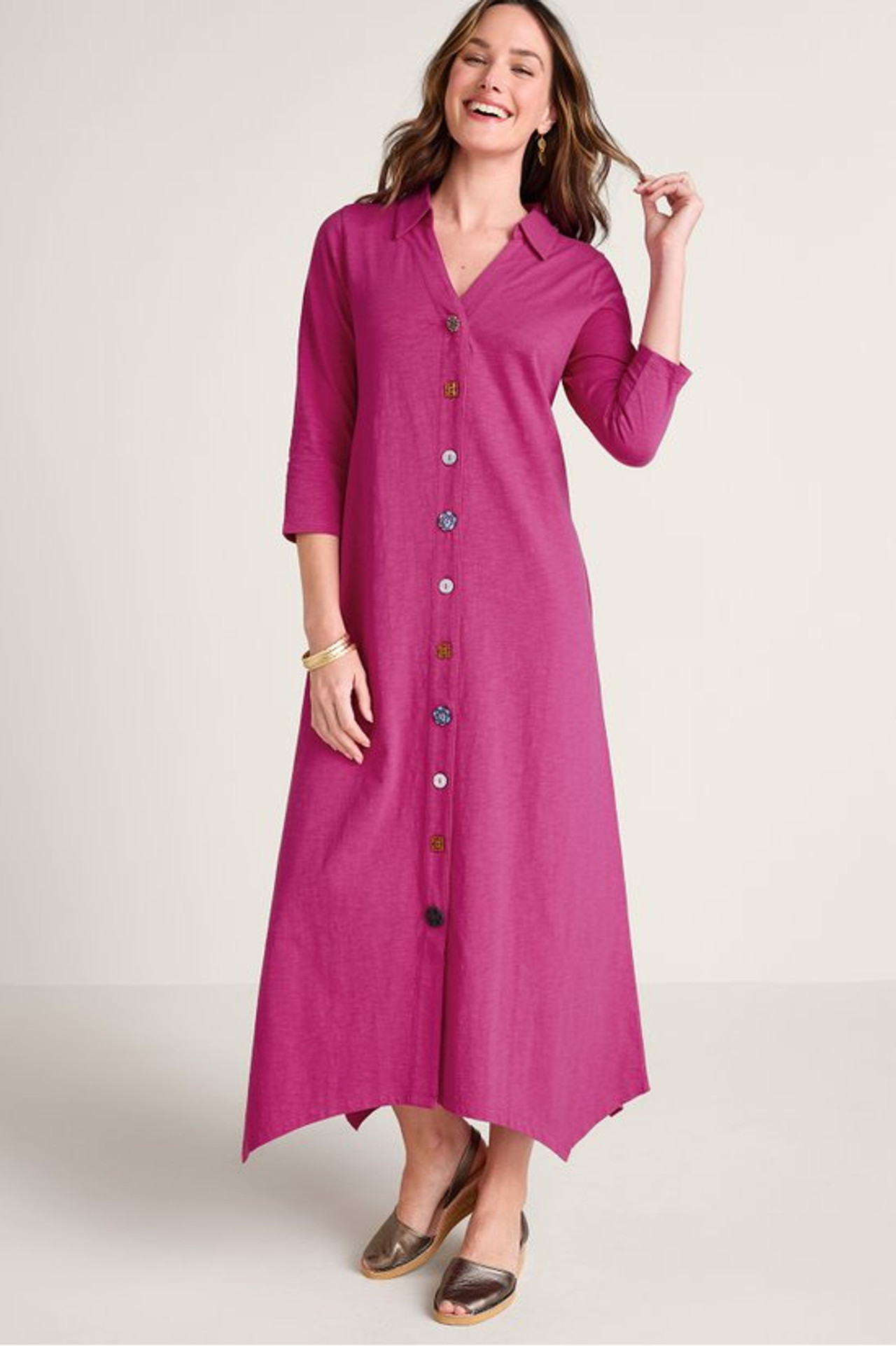 Danielle ¾ Sleeve Maxi Dress