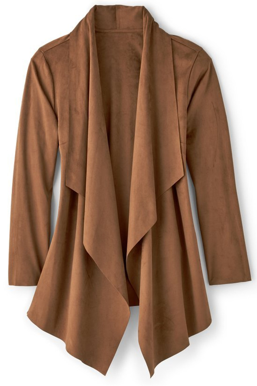 Shape Drape Faux Suede Jacket