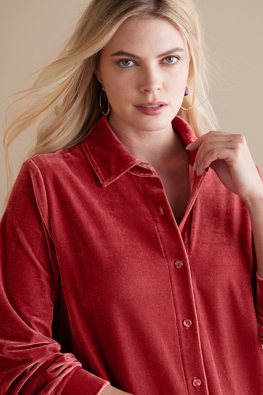 Velvet Boyfriend Tunic Shirt1479