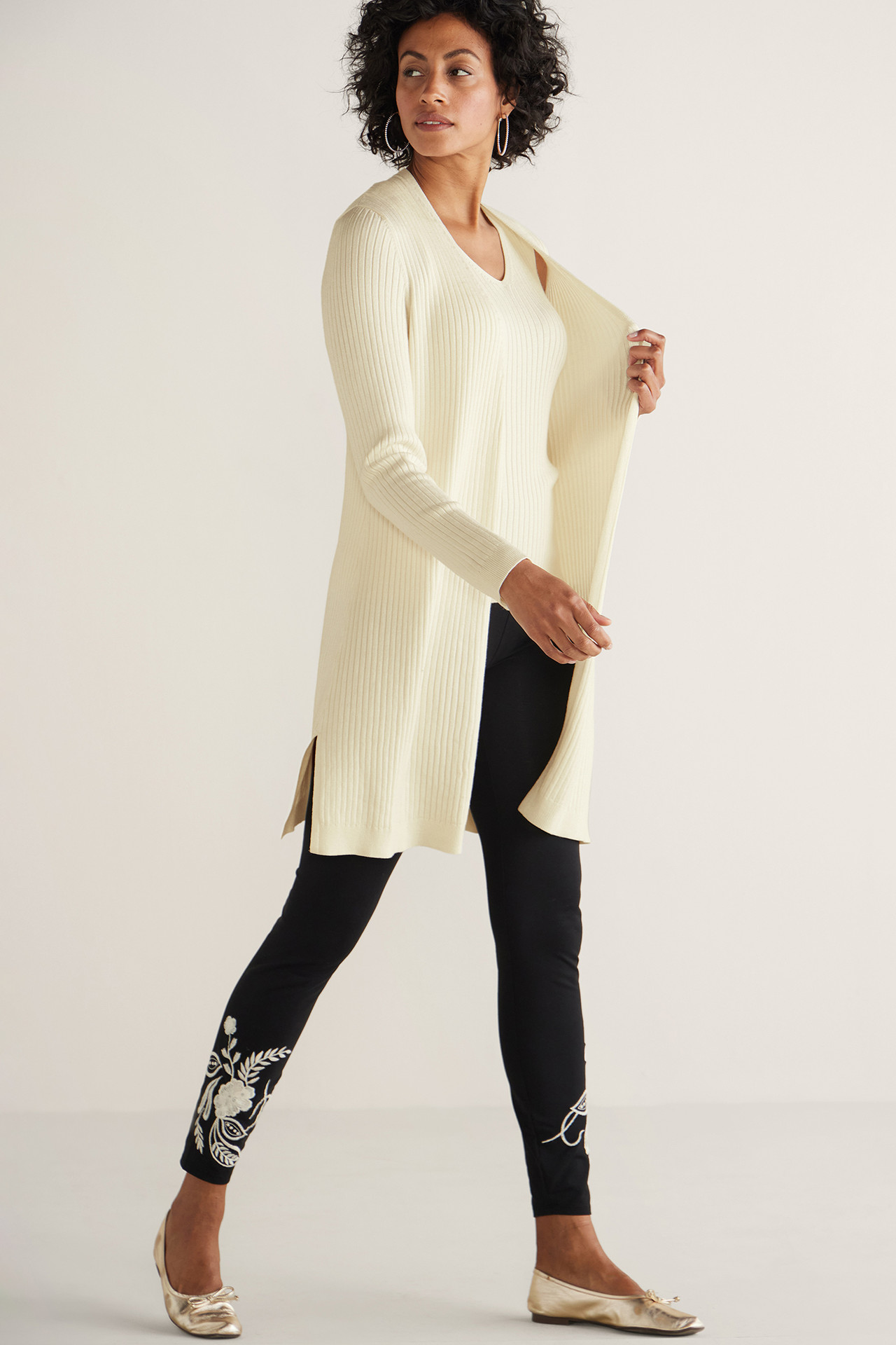 SoftEssential™ Ribbed Long Cardi1483