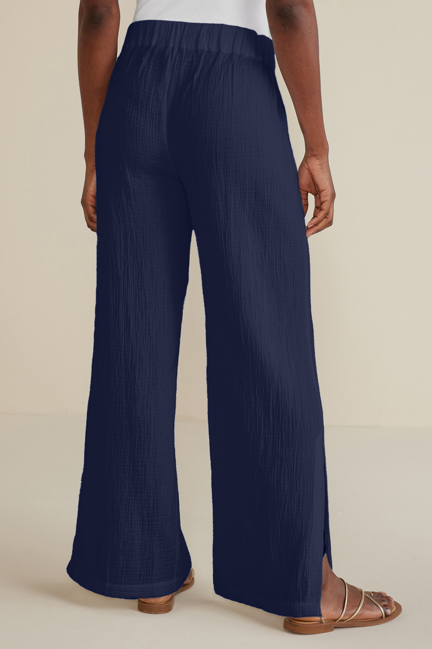Khulani Wide Leg Gauze Pants