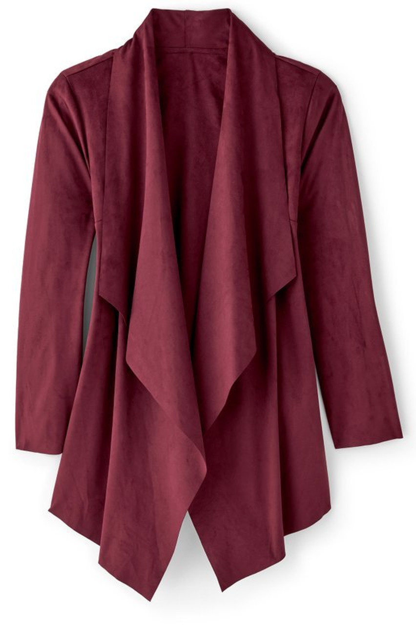 Shape Drape Faux Suede Jacket