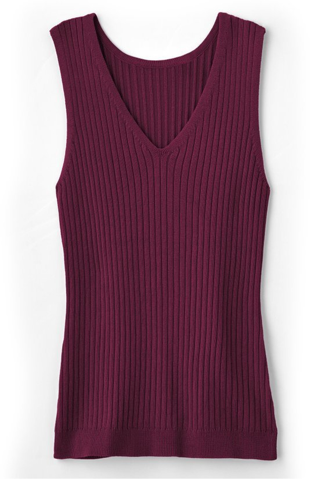 SoftEssential™ Ribbed Sweater Tank   2242