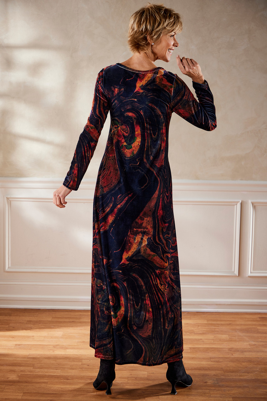 Santiago Stretch Velvet Dress1562