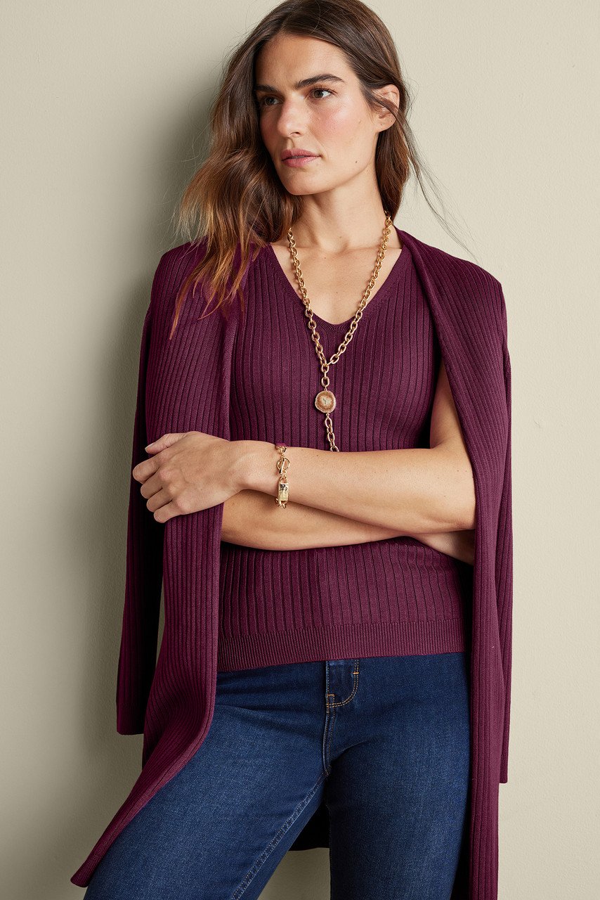 SoftEssential™ Ribbed Sweater Tank   2242