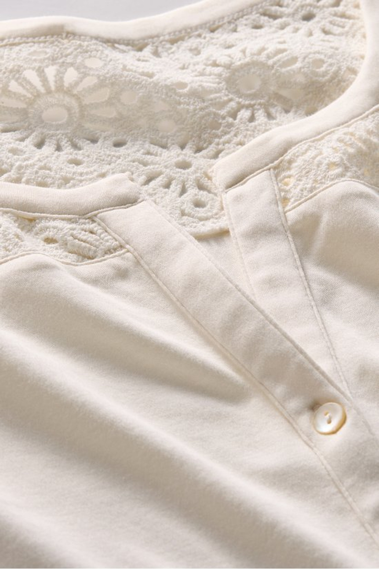 Rhae Lace Button Top