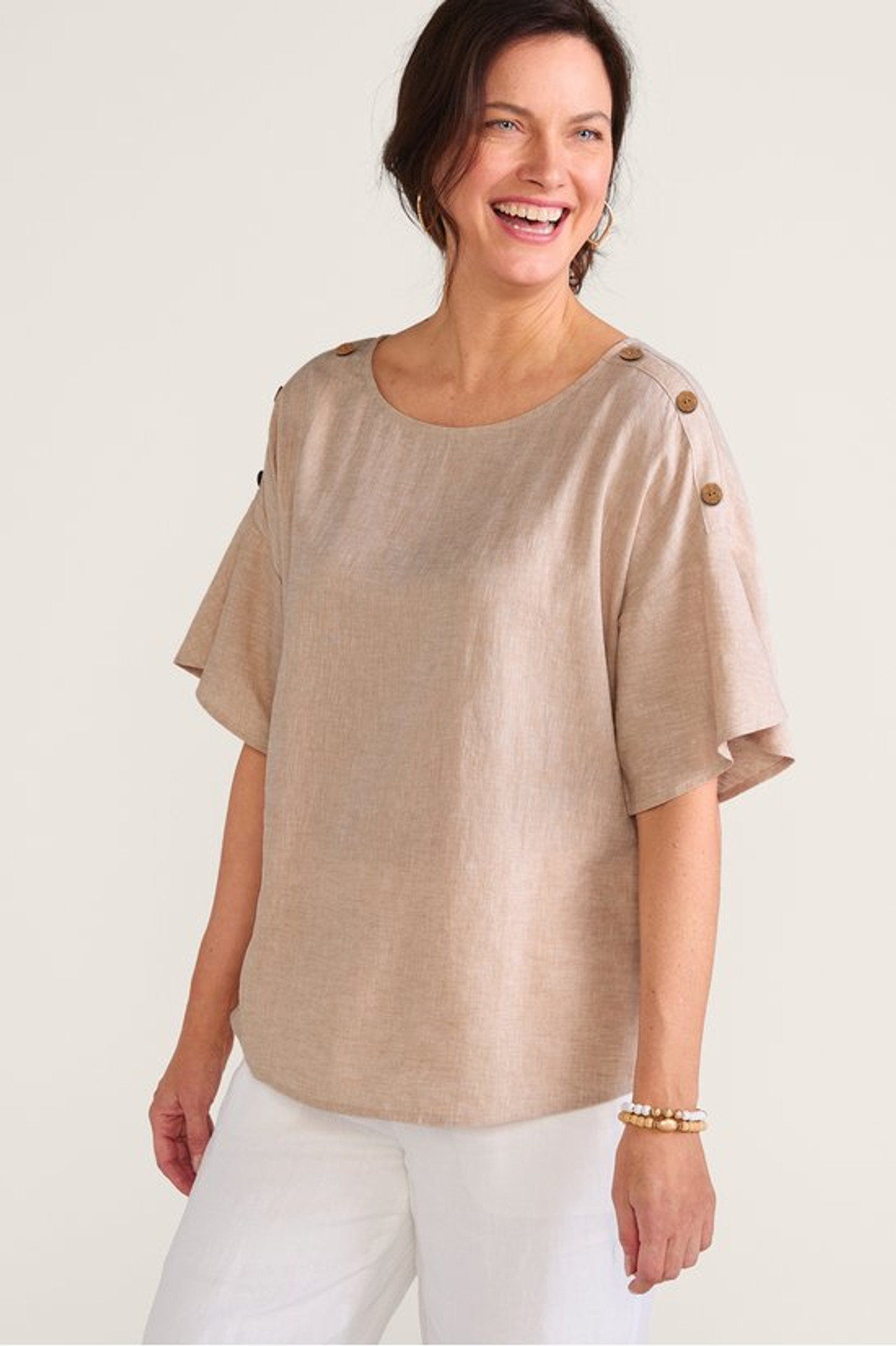 Andrea Linen Blend Pullover