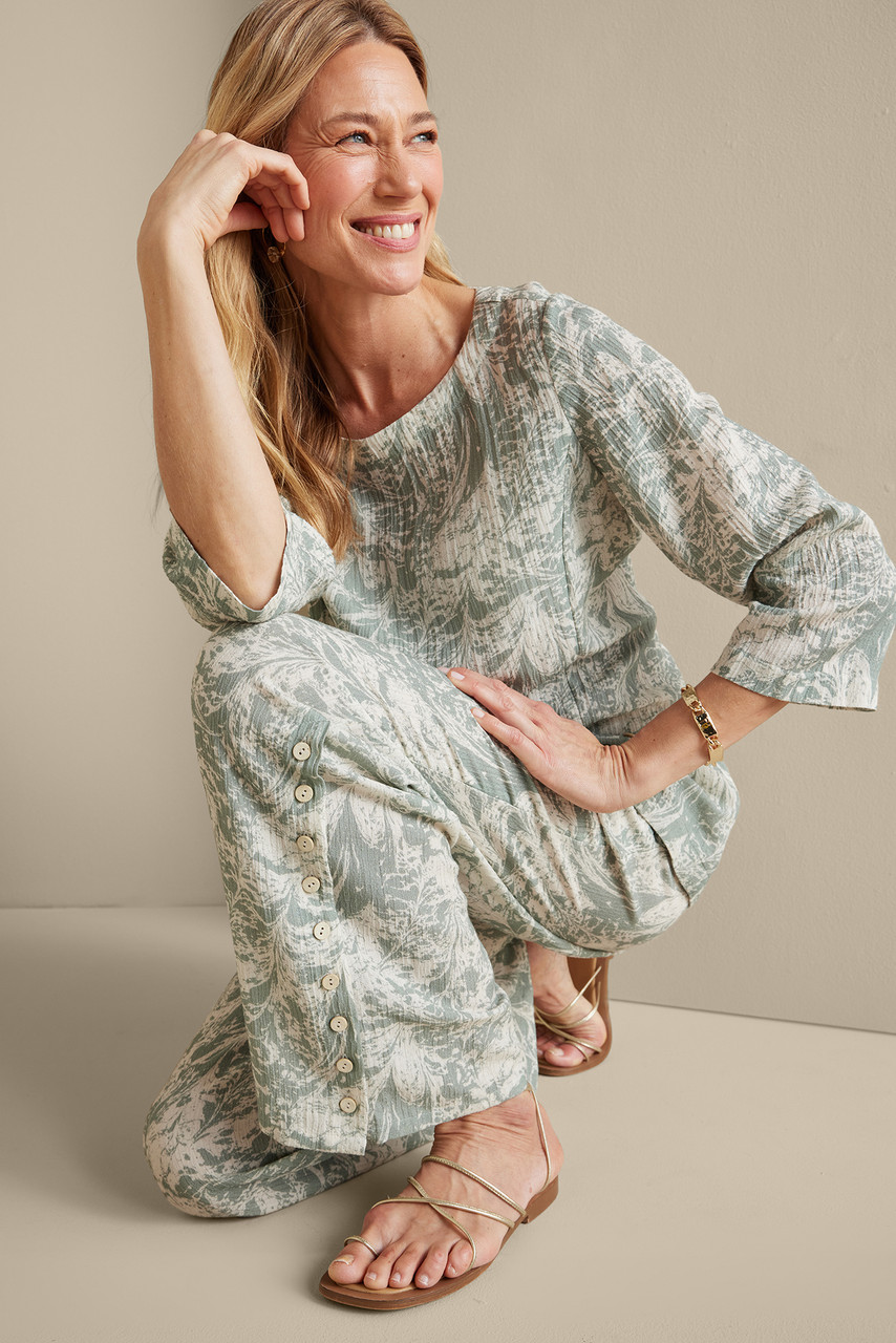 Oceo Gauze Wide-Leg Pants1474