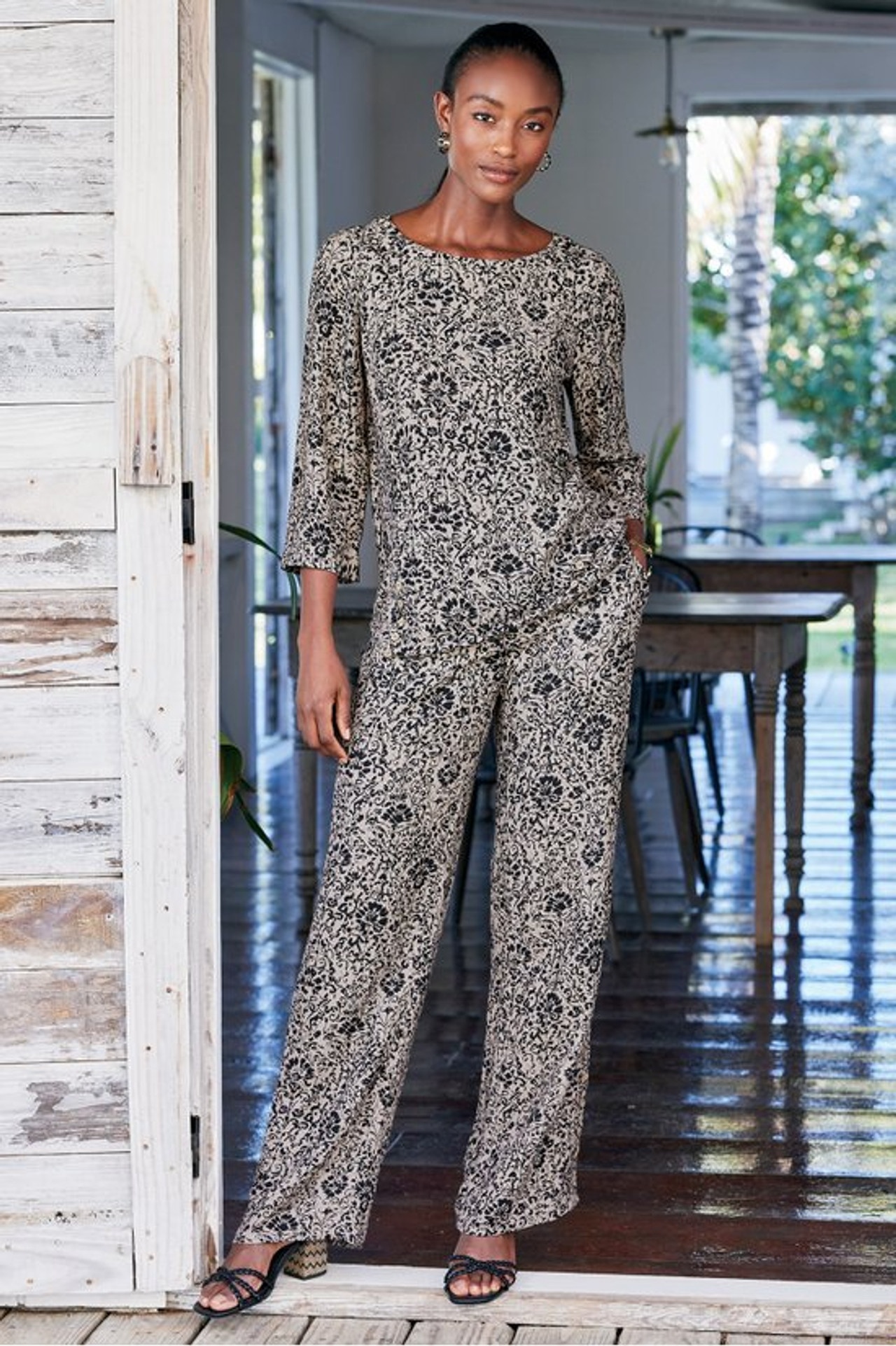 Oceo Gauze Wide-Leg Pants1474