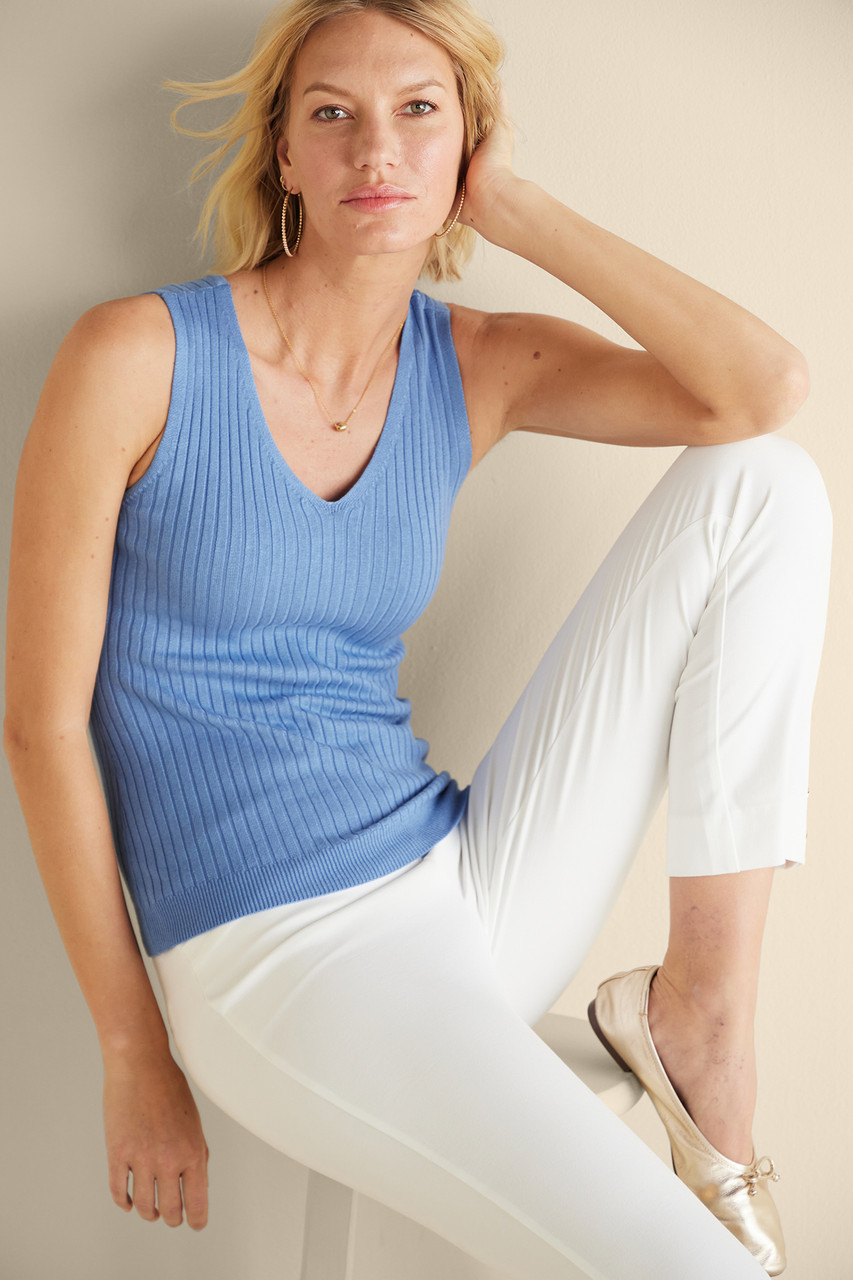 SoftEssential™ Ribbed Sweater Tank   2242