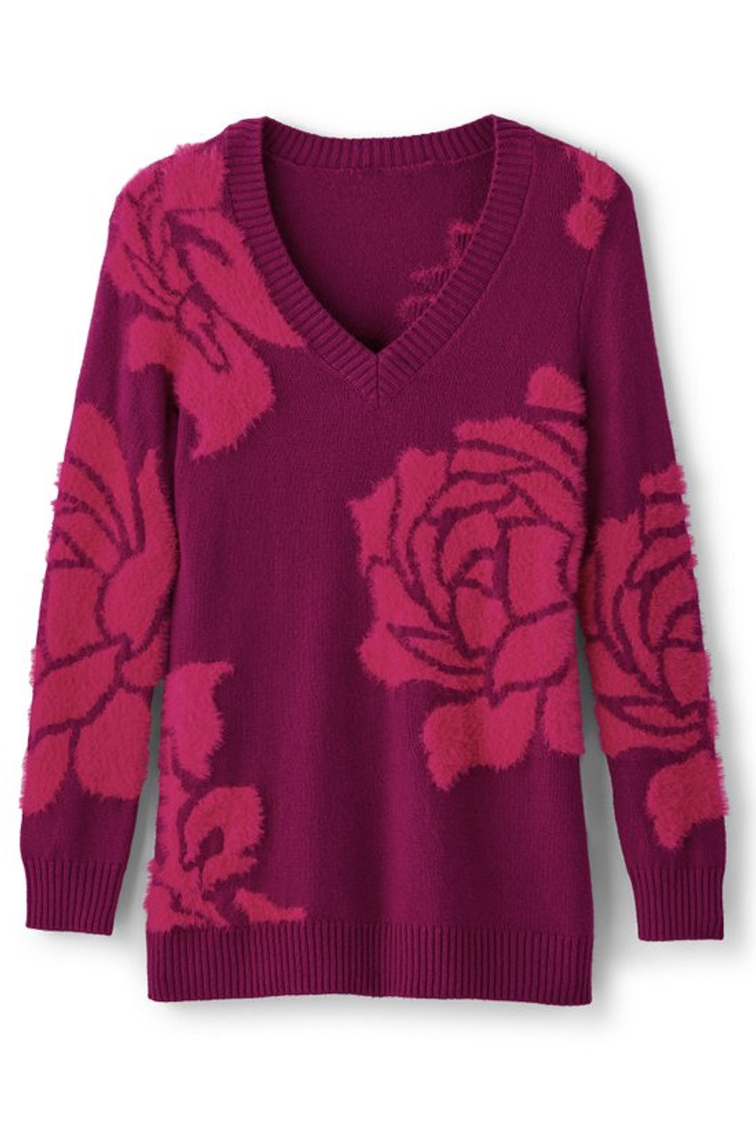 Isadora Eyelash Floral Sweater
