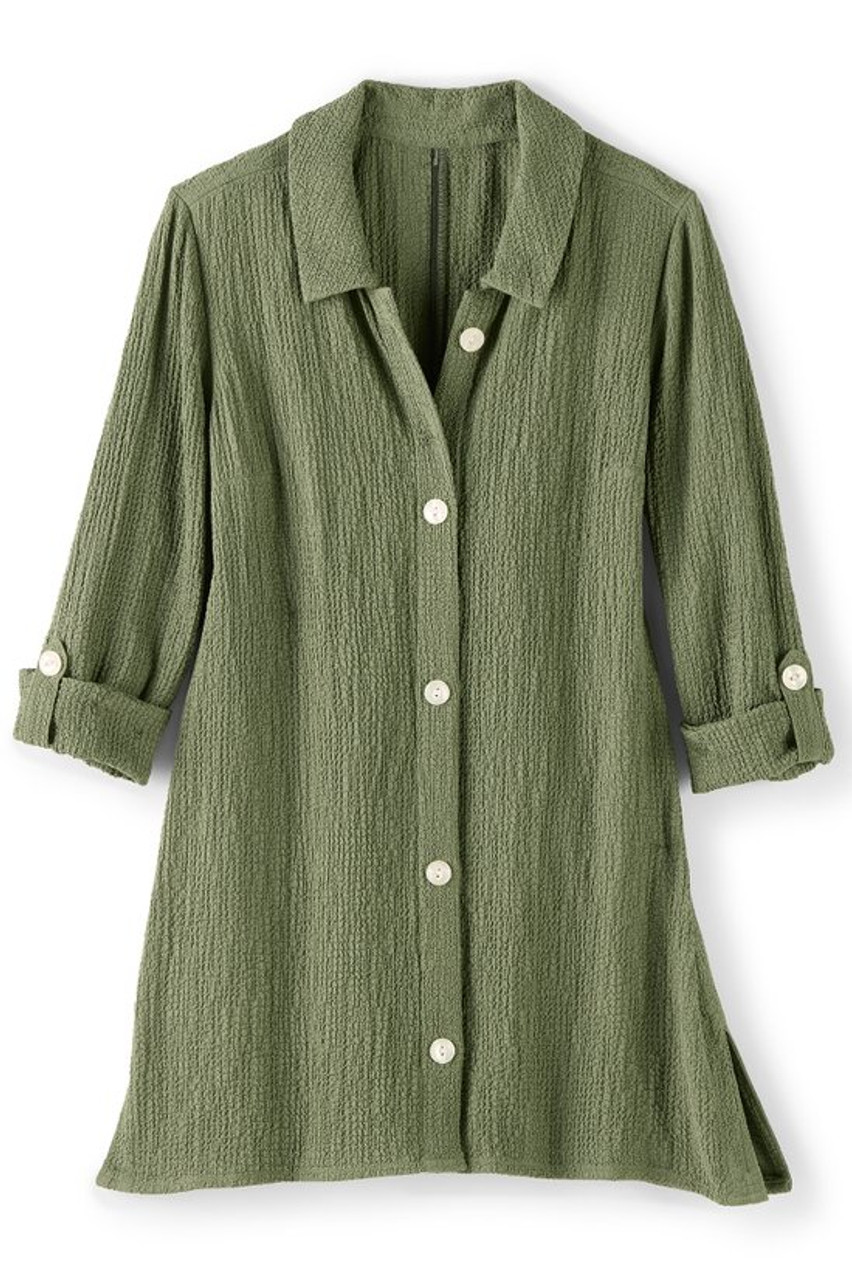 Padma Textured Button Tunic