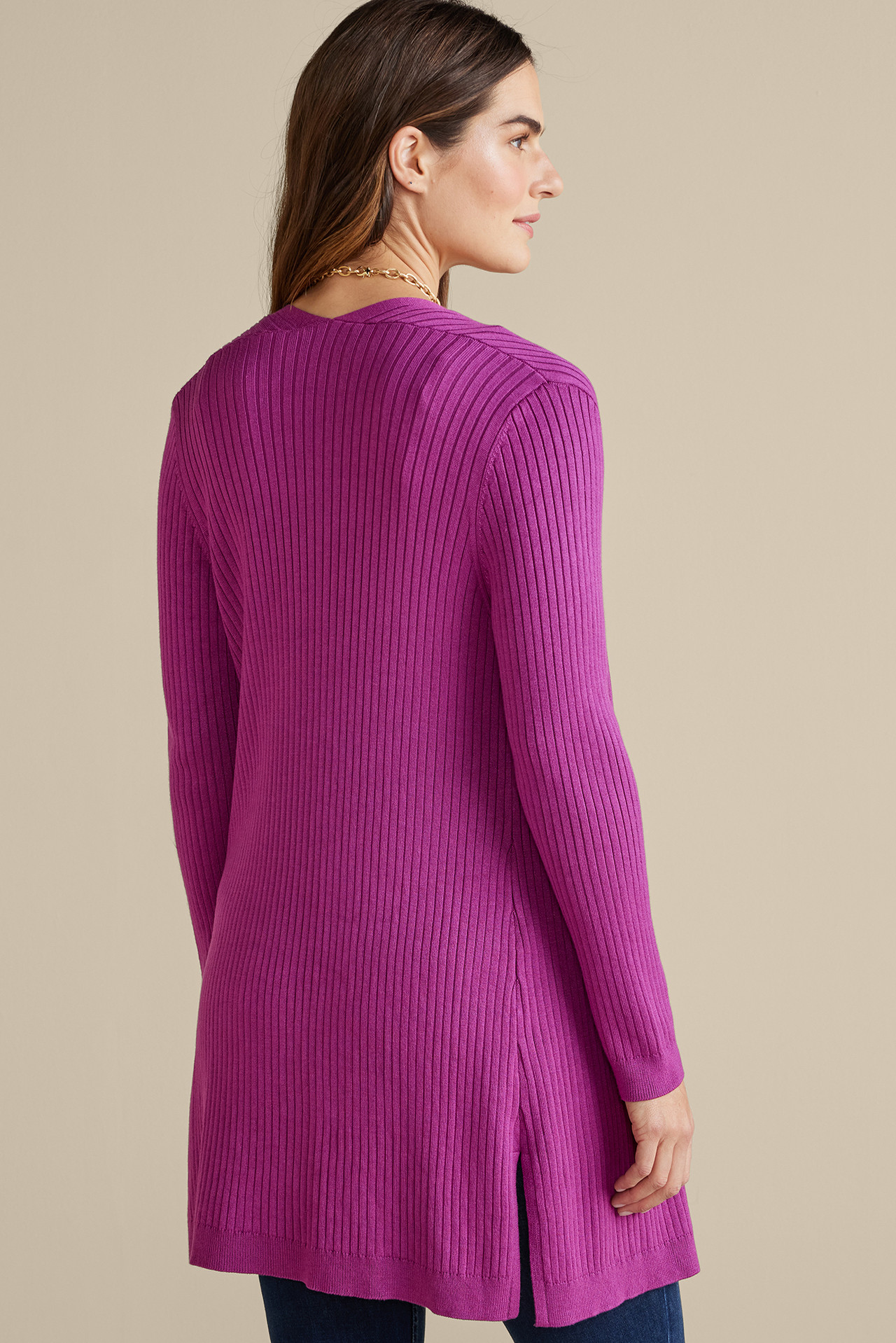 SoftEssential™ Ribbed Long Cardi1483