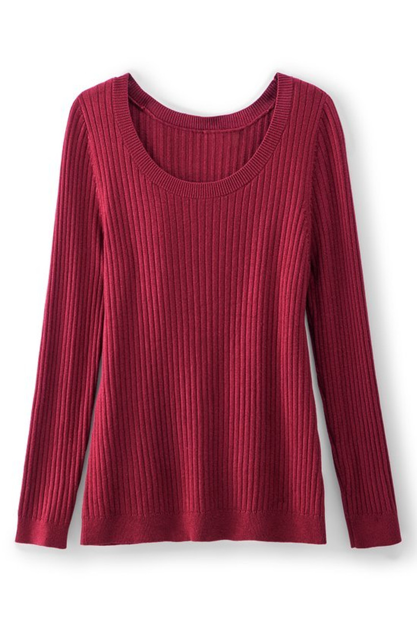 SoftEssential™ Ribbed Pullover Sweater