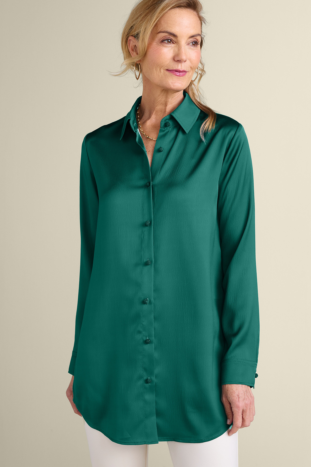 Satin Boyfriend Shirt