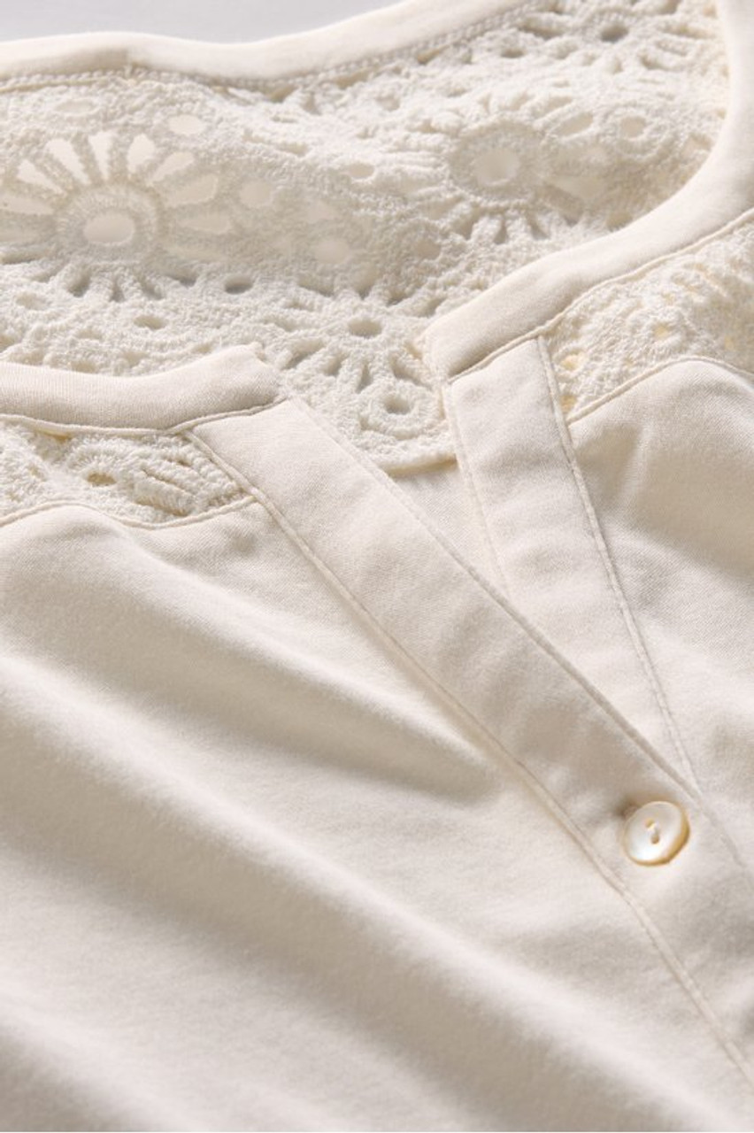 Rhae Lace Button Top