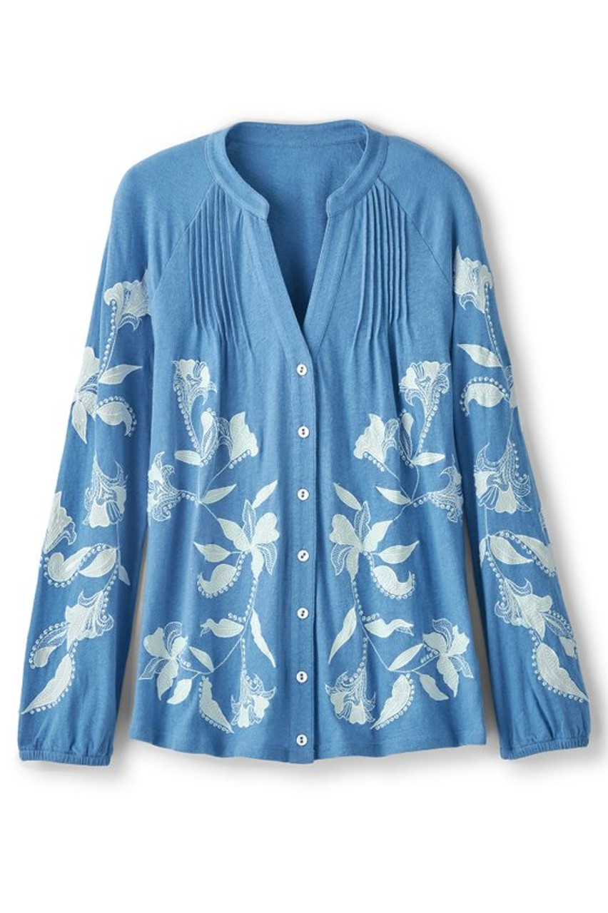 Alva Embroidered Knit Top