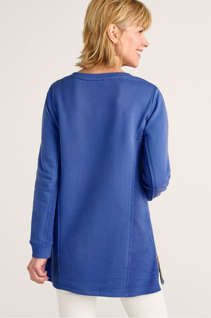 Cosima Side-Zip French Terry Tunic