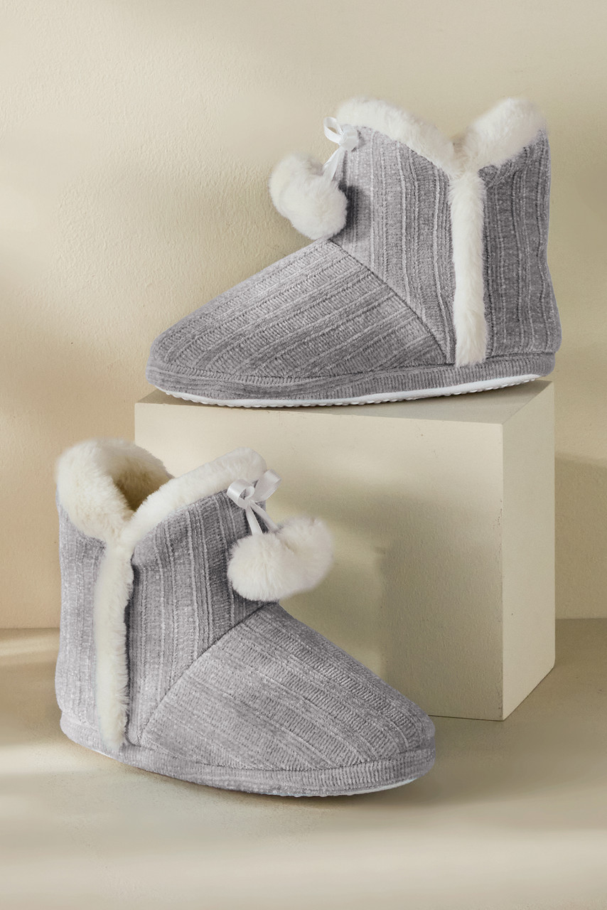 Ashlyn Cabled Bootie Slippers
