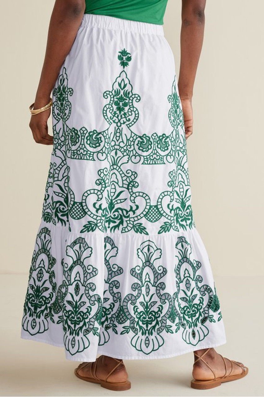 Ramona Embroidered Maxi Skirt