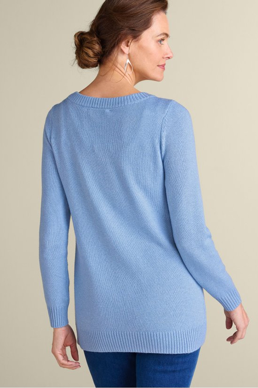 Draya Eyelash Snowflake Sweater