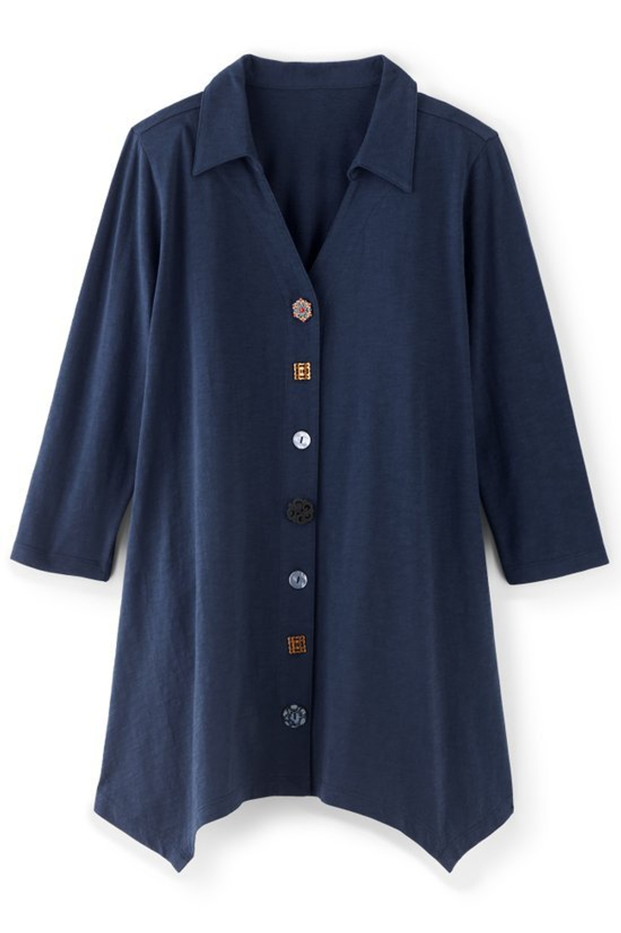 Danielle Button 3/4 Sleeve Tunic