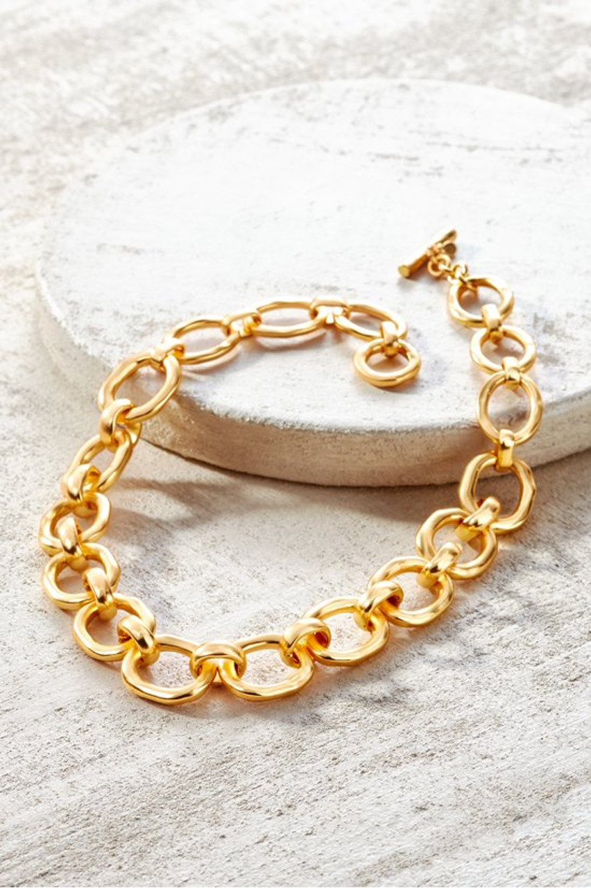 Maia Hammered Chain Necklace