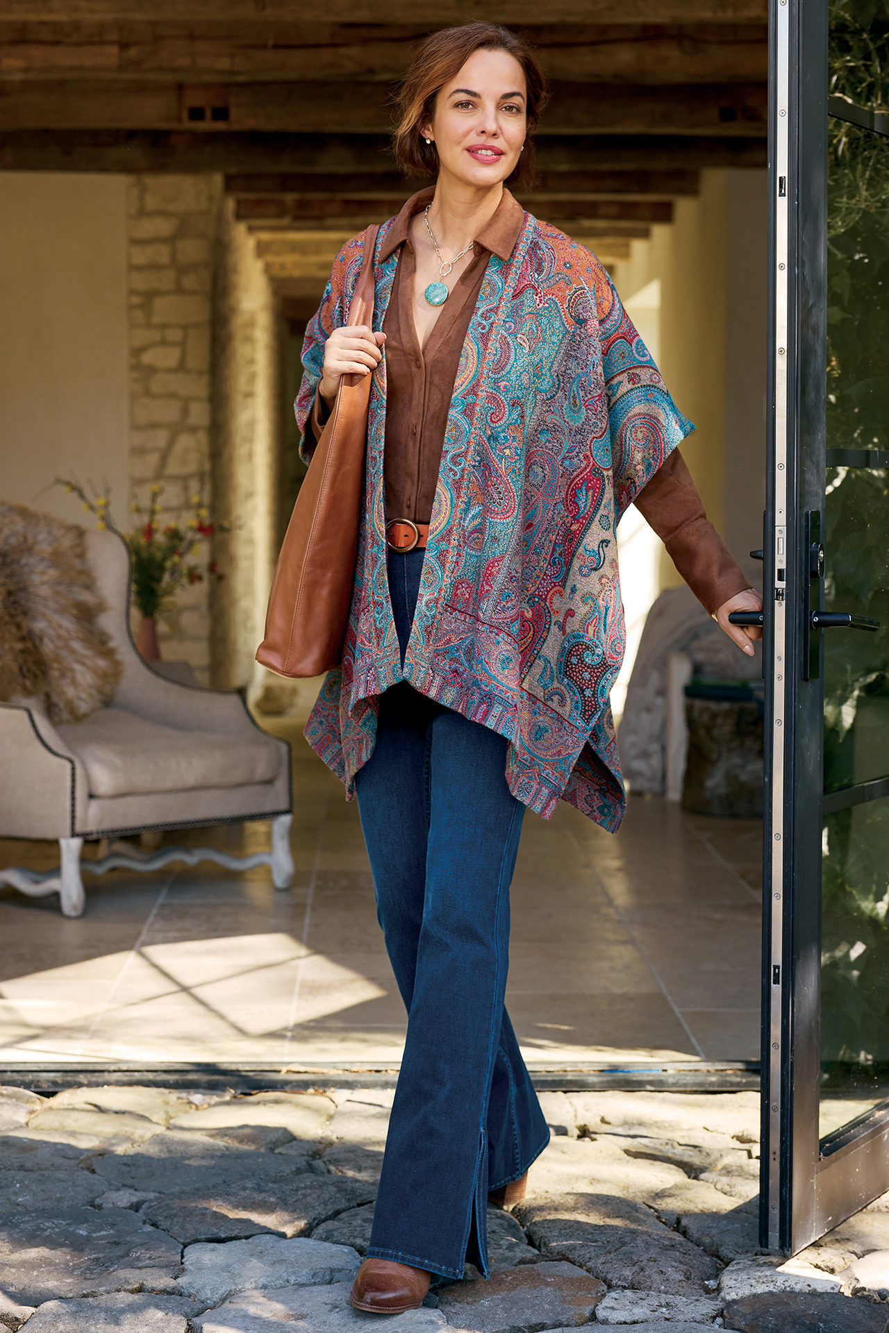 Rhea Woven Kimono Wrap