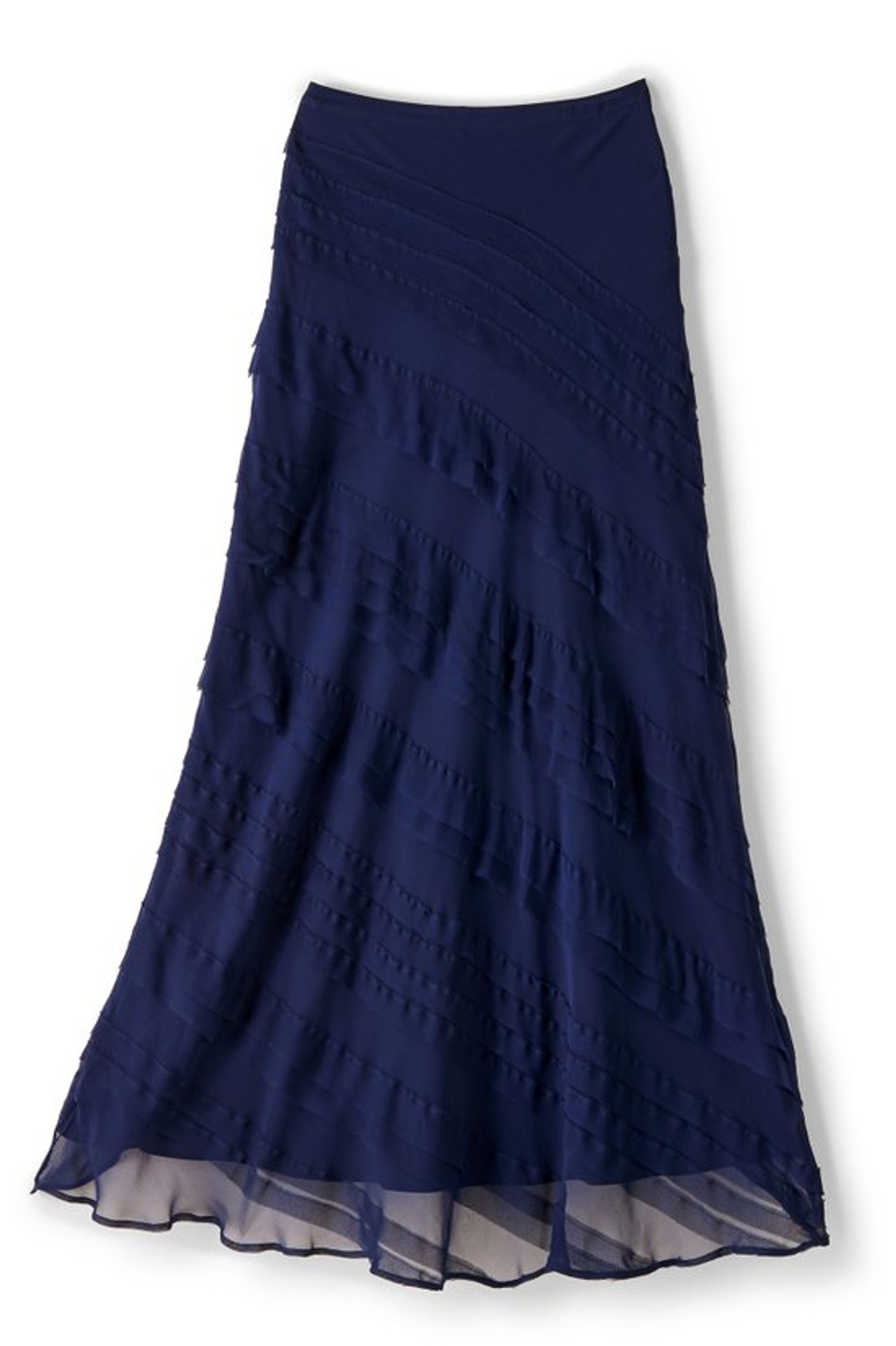 Silk Tiered Skirt