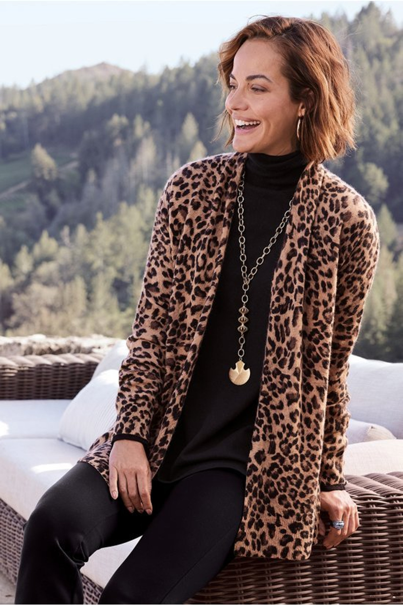 Sibyl Cashmere Printed Cardigan