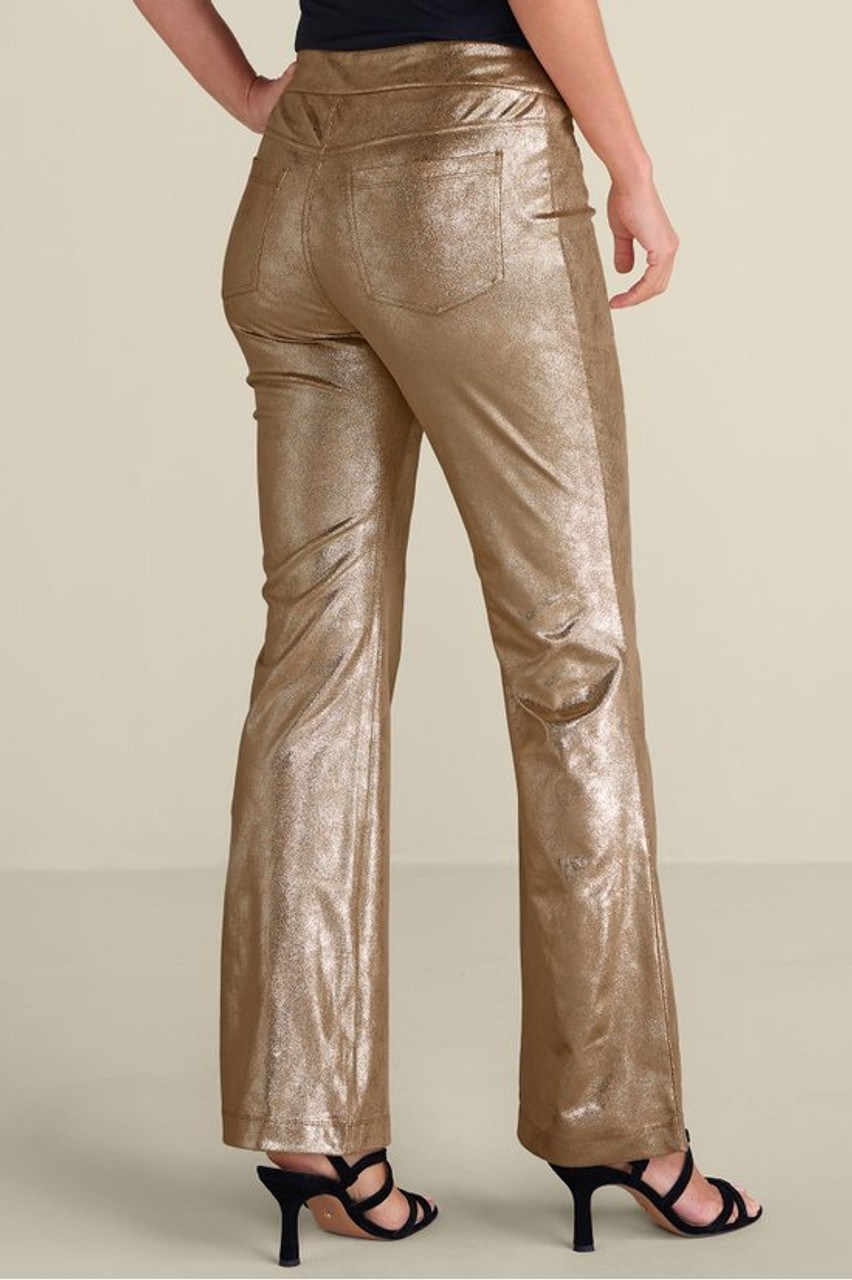 Faux Suede Bootcut Pants   2226