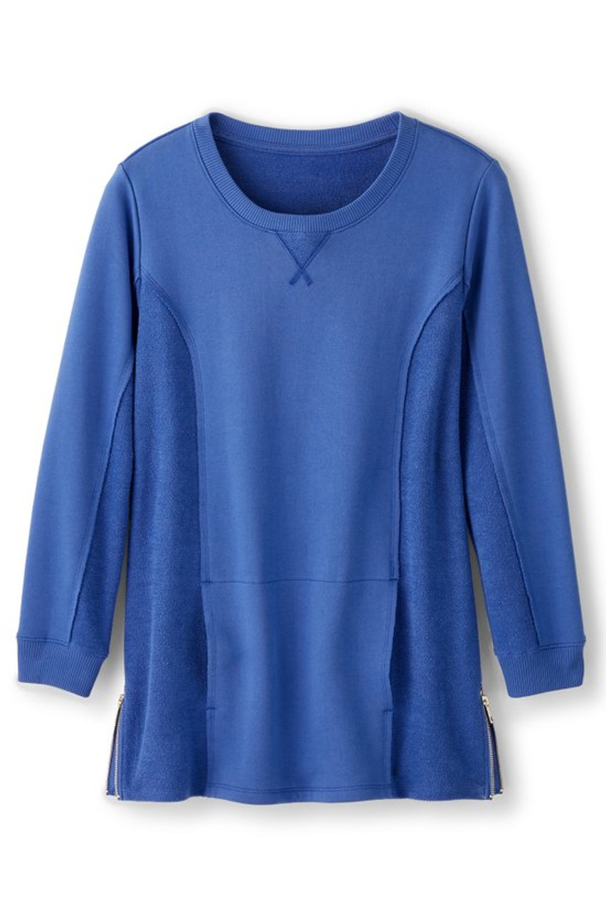 Cosima Side-Zip French Terry Tunic