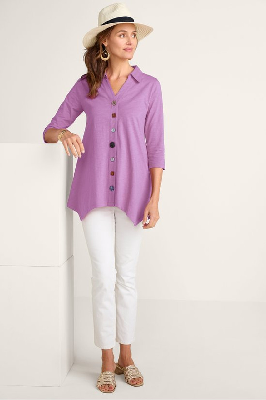 Danielle Button 3/4 Sleeve Tunic