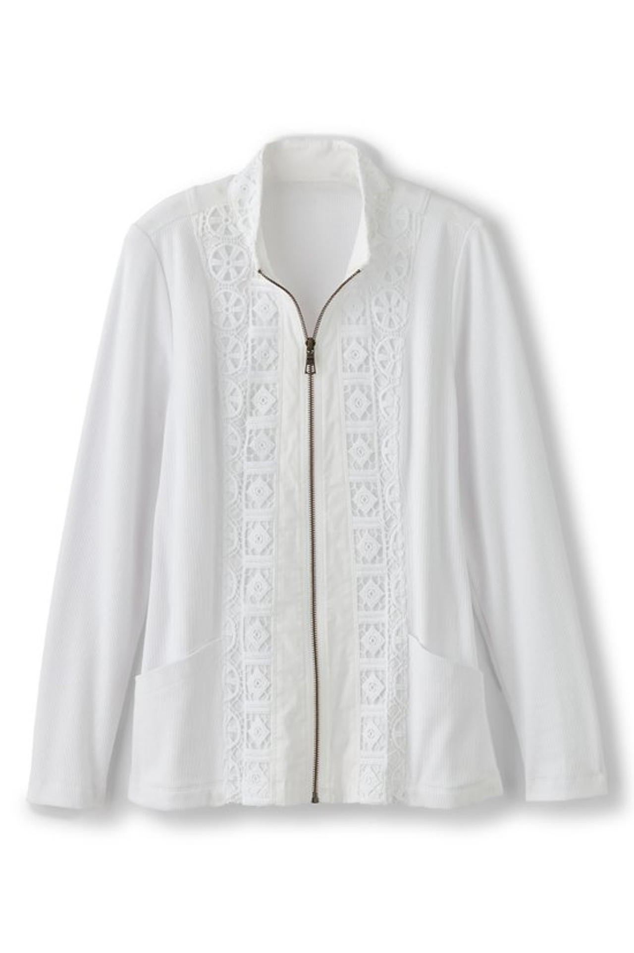 Eyelet Zip Jacket