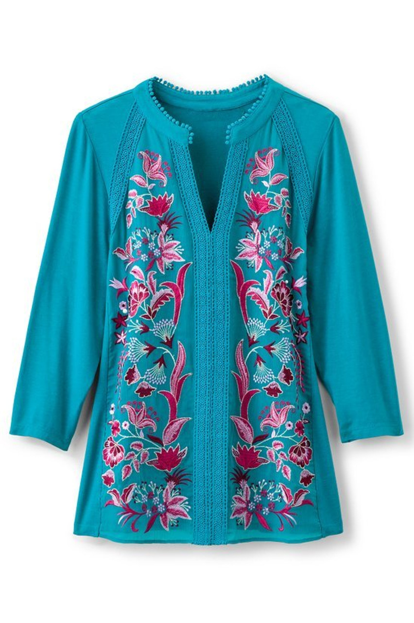 Delsie Embroidered Top   2244