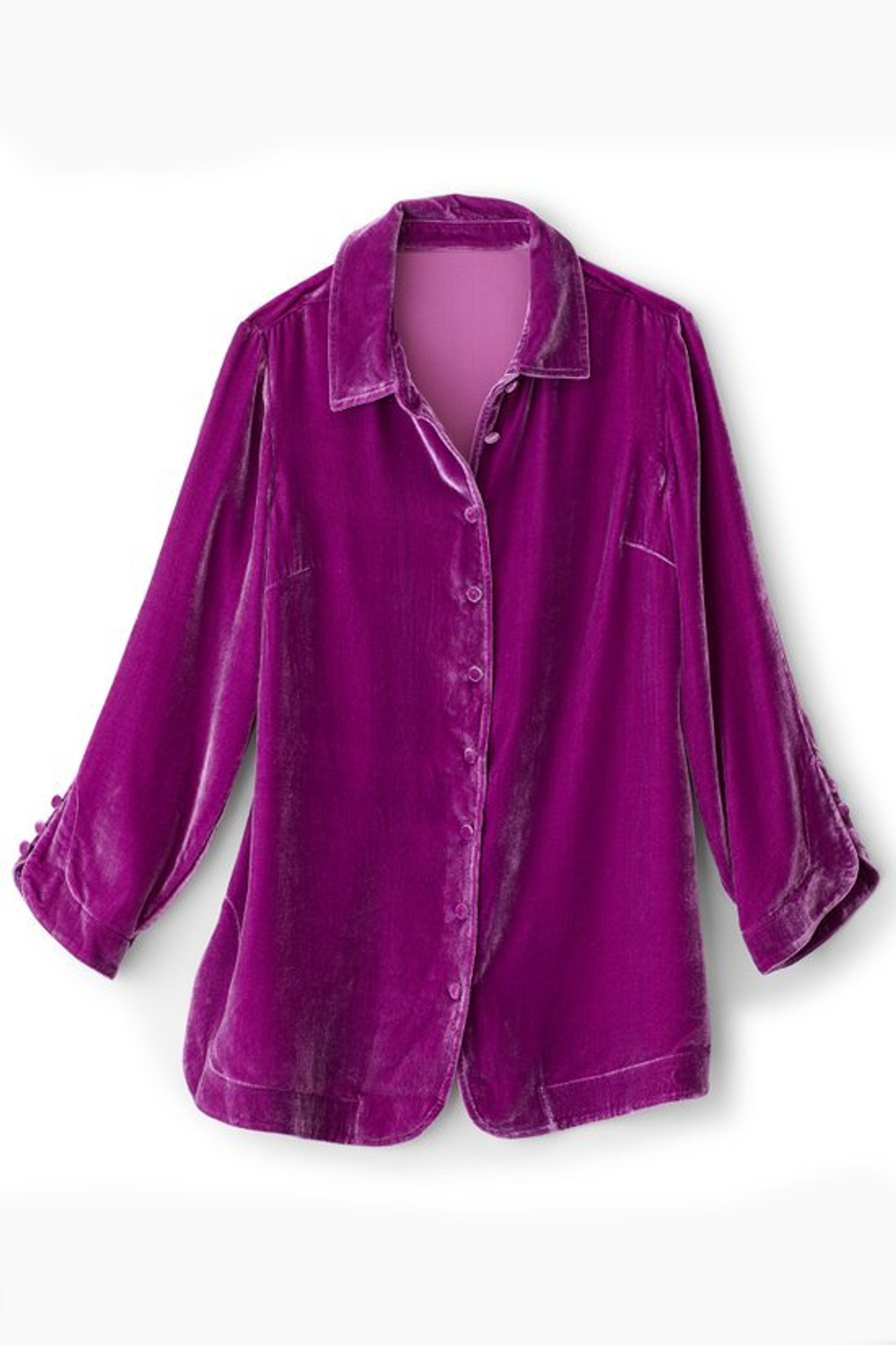 Icon Silk Velvet Poets Tunic Shirt