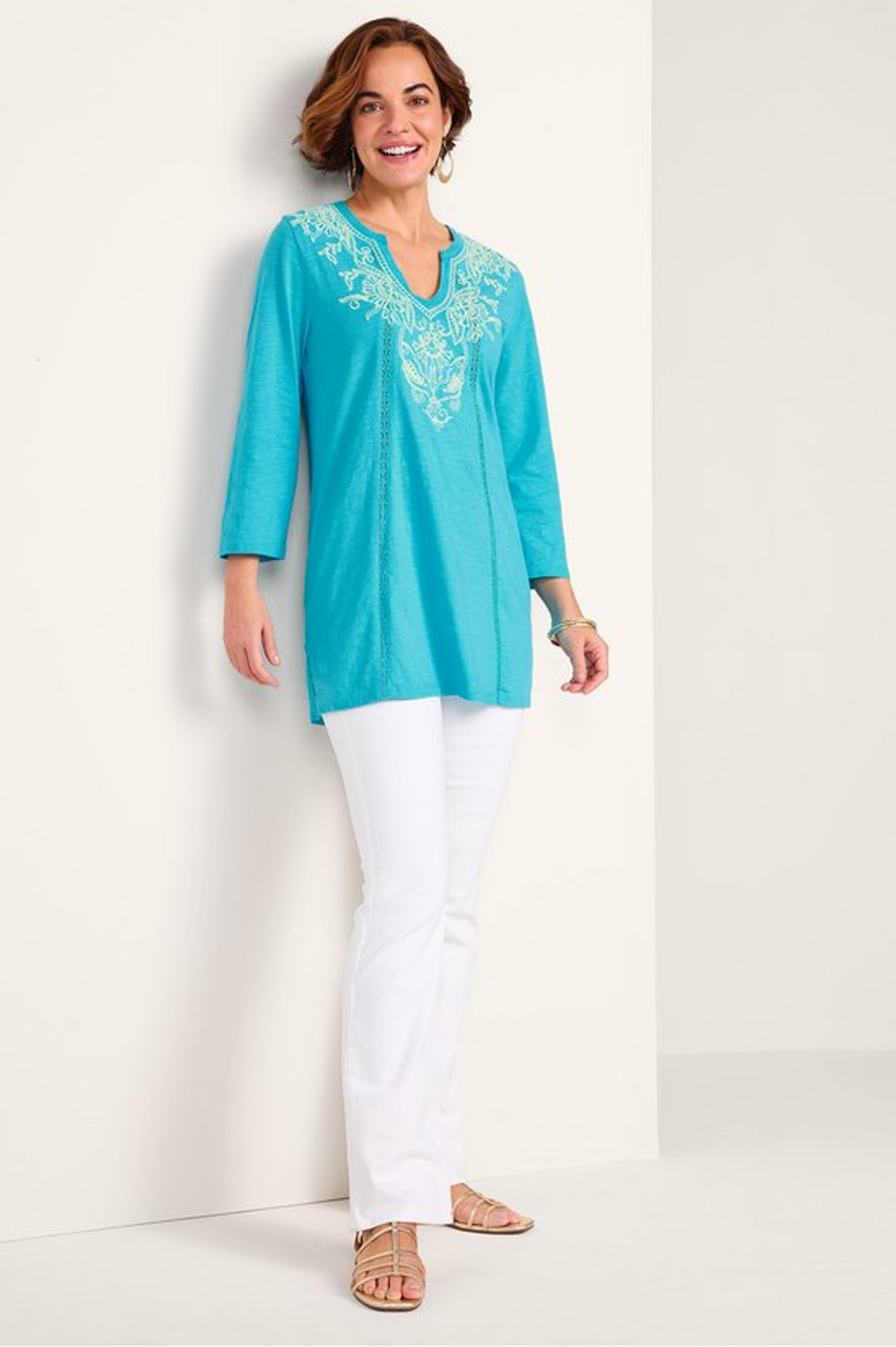 Nura Embroidered Knit Tunic