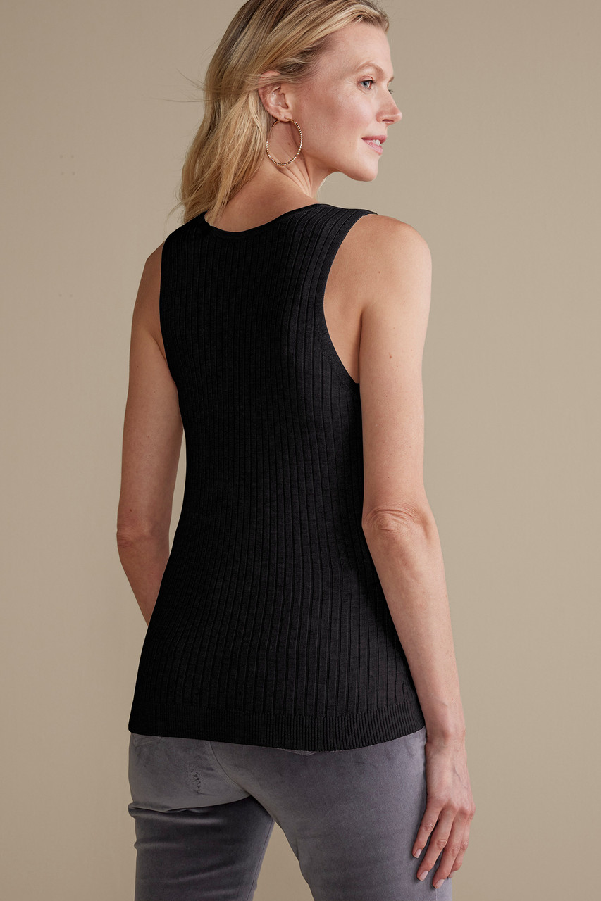 SoftEssential™ Ribbed Sweater Tank   2242