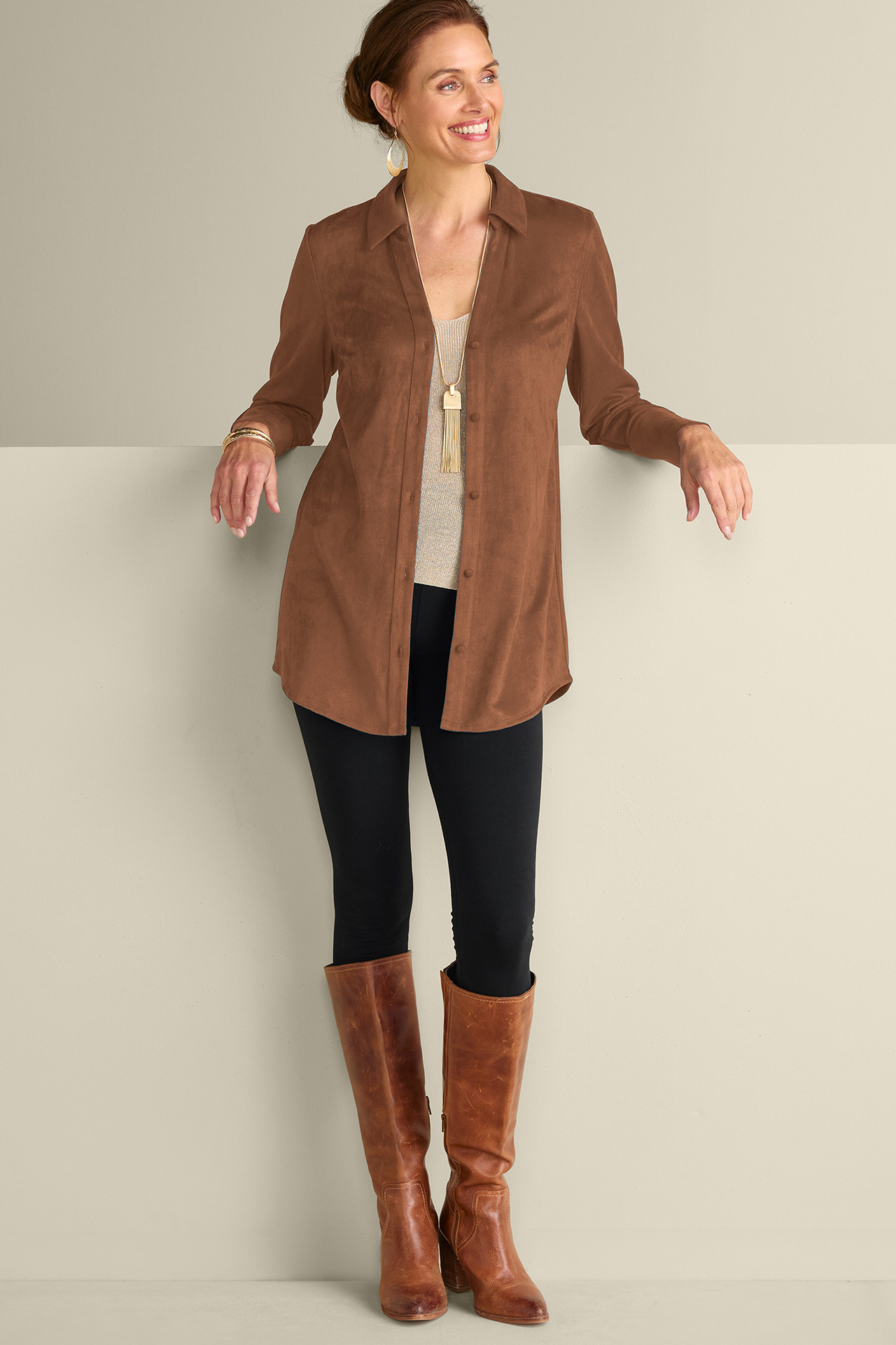 Vida Faux Suede Tunic