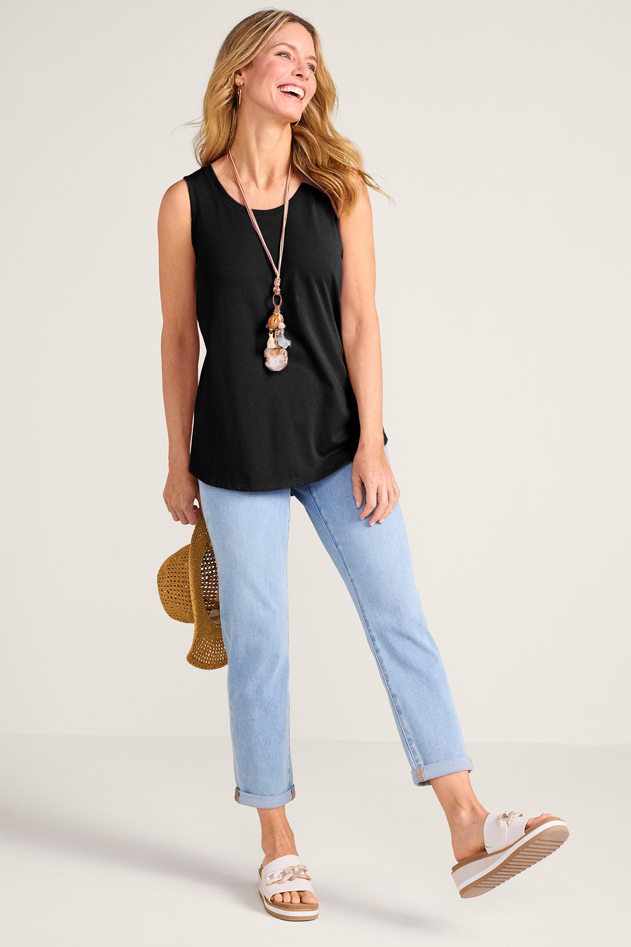 SoftEssential™ Supima® Isabel Sleeveless Tunic