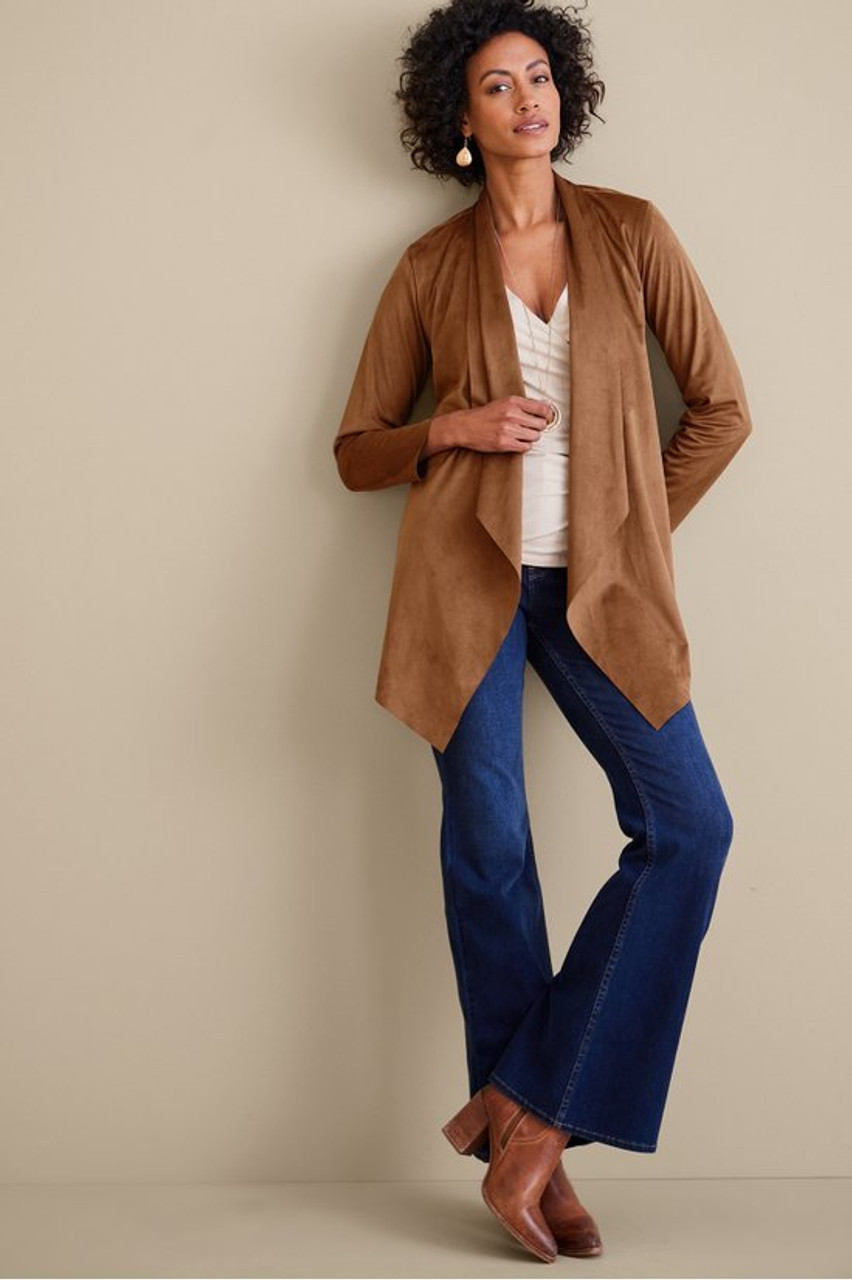 Shape Drape Faux Suede Jacket