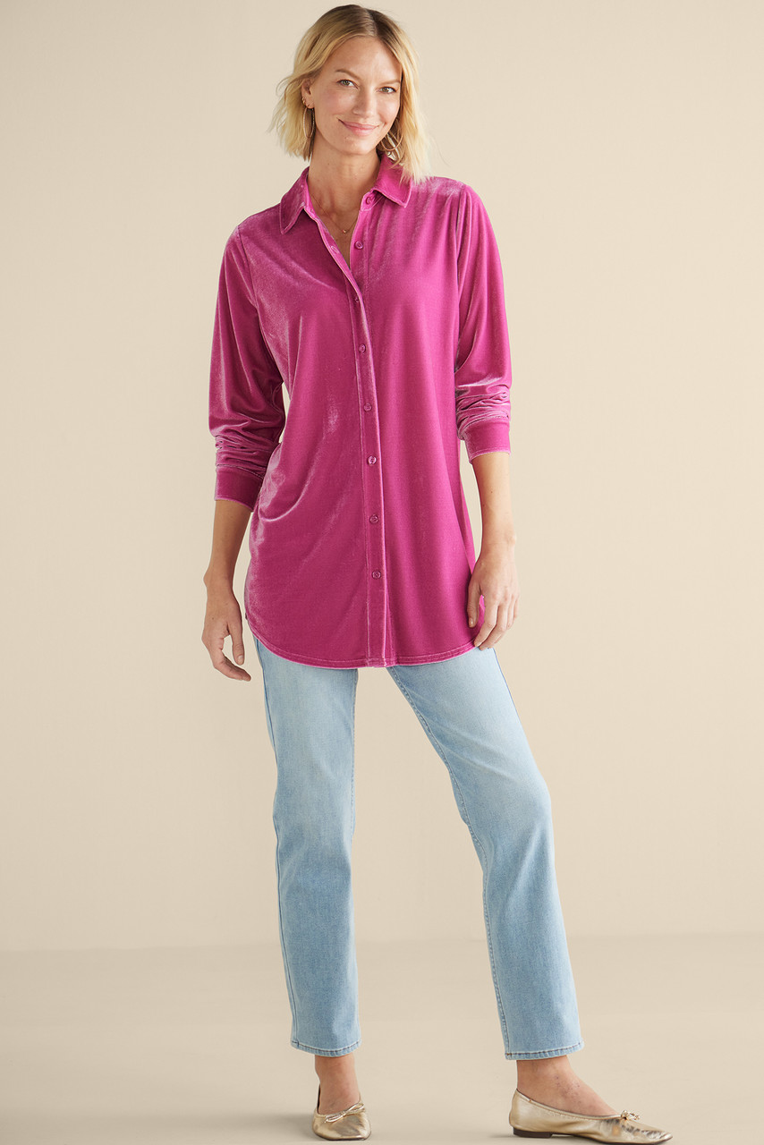 Velvet Boyfriend Tunic Shirt1479
