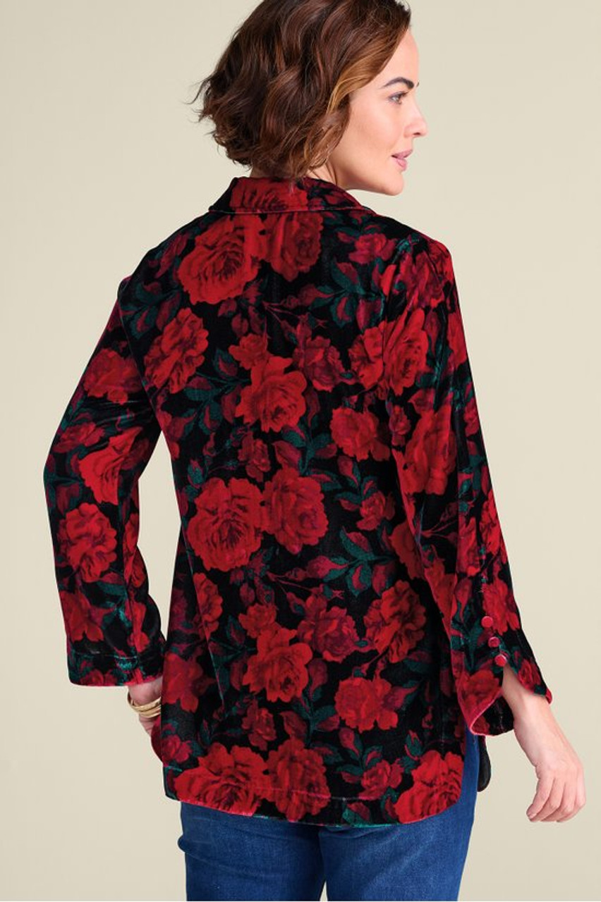 Icon Silk Velvet Poets Tunic Shirt