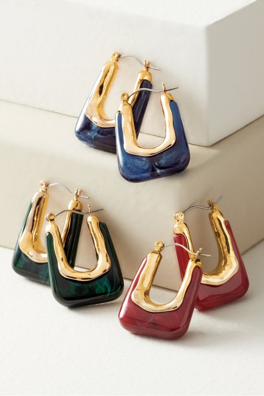 Parker Square Hoop Earrings