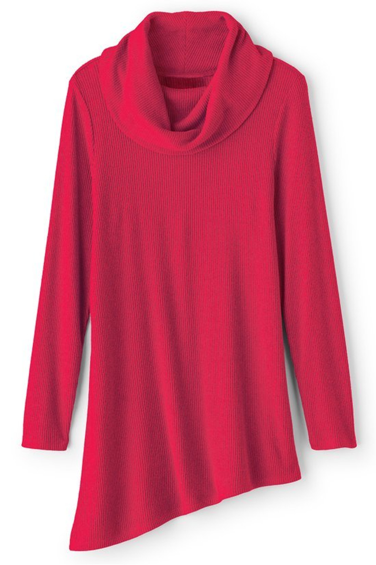 Kayla Rib Knit Cowl Neck Tunic