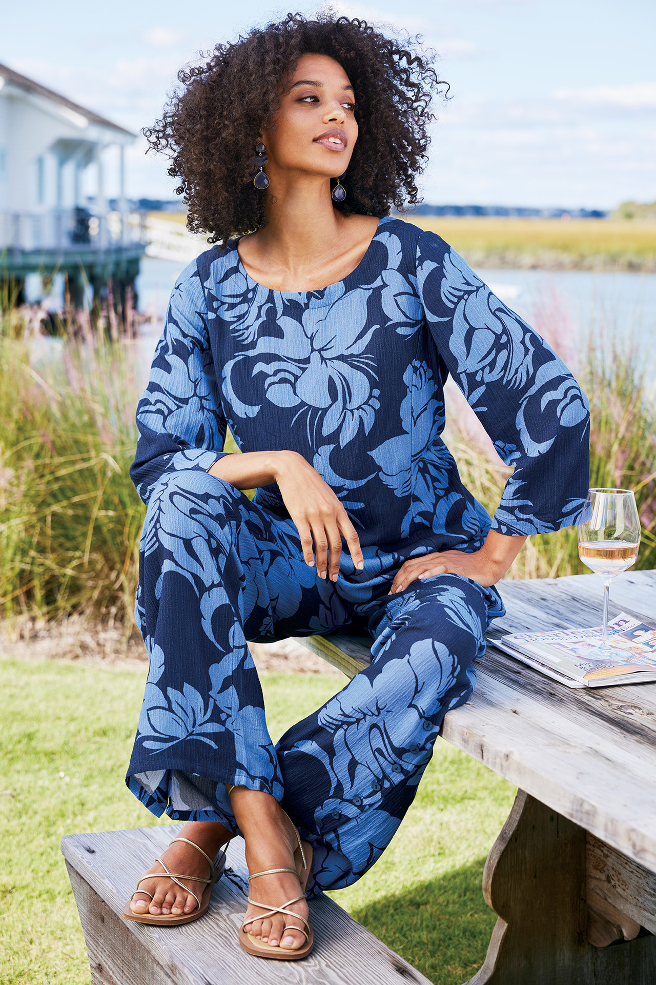 Oceo Gauze Wide-Leg Pants1474